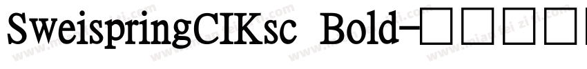 SweispringCIKsc Bold字体转换